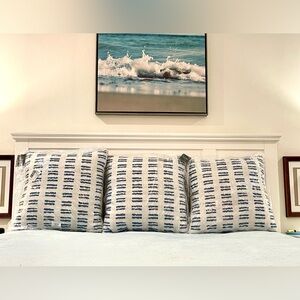 Canaan Blue/Cream Textured Pillow